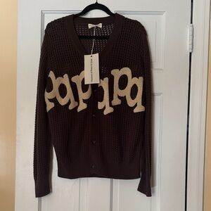 Museum of Prace & Quiet etched crochet cardigan NWT